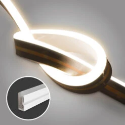 Premium 24V LED NeonFlex Streifen IP65 Warmweiß Schmal Funk-SET & Netzteil 1m