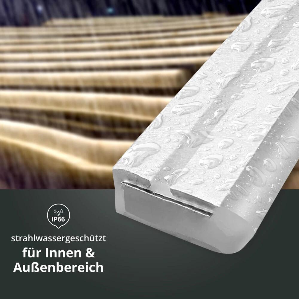 Premium 24V LED NeonFlex Streifen IP65 Warmweiß Schmal SET Netzteil 1m – Bild 6