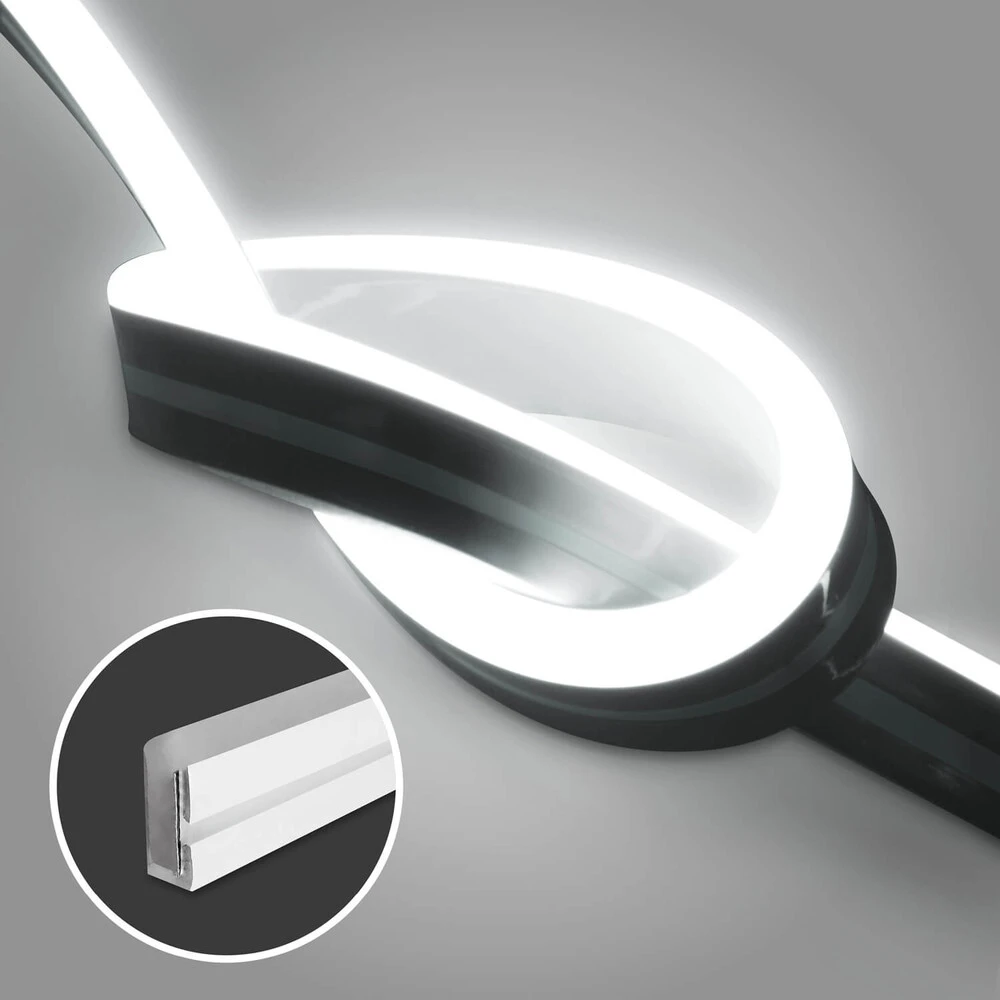 Premium 24V LED NeonFlex Streifen IP65 Neutralweiß Schmal SET Netzteil 1m