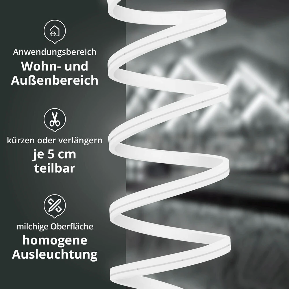 Premium 24V LED NeonFlex Streifen IP65 Neutralweiß Schmal Funk-SET & Netzteil 1m – Bild 5