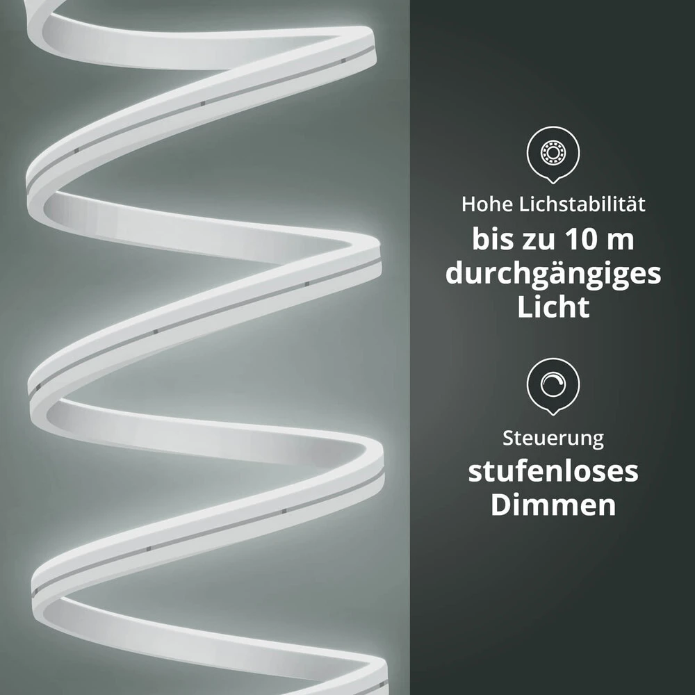 Premium 24V LED NeonFlex Streifen IP65 Neutralweiß Schmal Funk-SET & Netzteil 1m – Bild 6