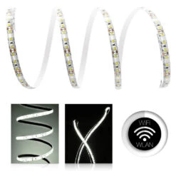 Comfort 12V LED Streifen IP65 Neutralweiß 120 LED/m 3528 WLAN-SET Magic Home & Netzteil 6m