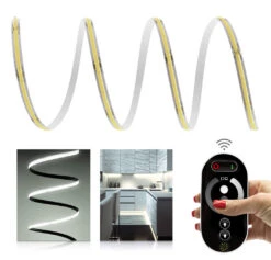 Premium 24V COB LED Streifen IP20 Neutralweiß Funk-SET & Netzteil 1m