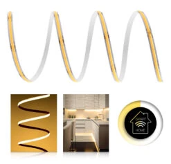 Premium 24V COB LED Streifen IP20 Warmweiß Smart Home-SET & Netzteil Zigbee Controller 1m