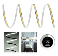 Premium 24V COB LED Streifen IP20 Neutralweiß Smart Home-SET & Netzteil Zigbee Controller 1m