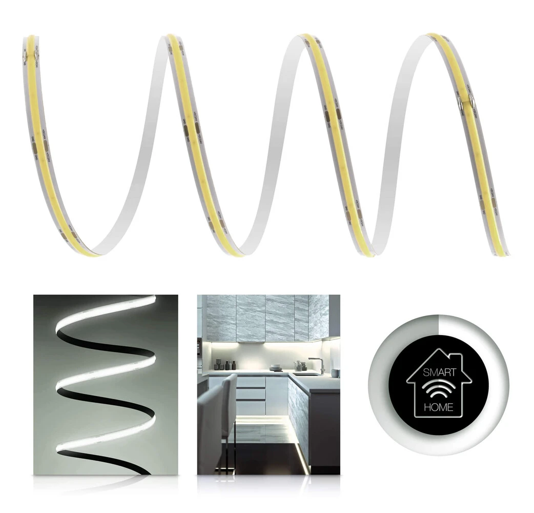 Premium 24V COB LED Streifen IP20 Neutralweiß Smart Home-SET & Netzteil Zigbee Controller 1m
