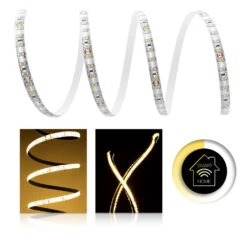 Premium 24V LED Streifen IP65 Warmweiß 120 LED/m 3528 Smart Home-SET & Netzteil Zigbee Controller 9m