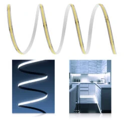 Premium 24V COB LED Streifen IP20 Kaltweiß 1m