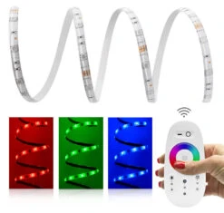 Comfort 12V LED Streifen IP65 RGB 30 LED/m 5050 2,4 GHz Funk-SET & Netzteil 1m