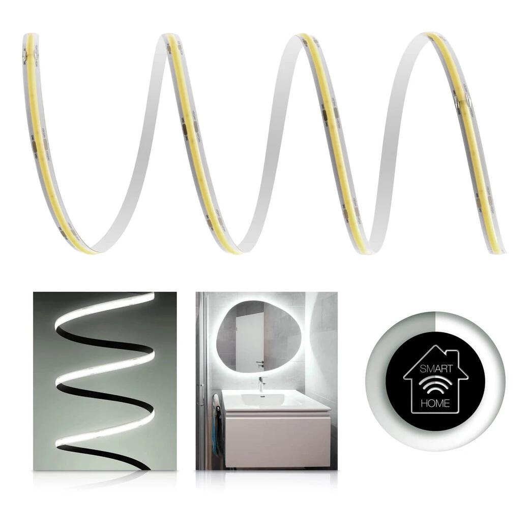 Premium 24V COB LED Streifen IP65 Neutralweiß Smart Home-SET & Netzteil Zigbee Controller 1m