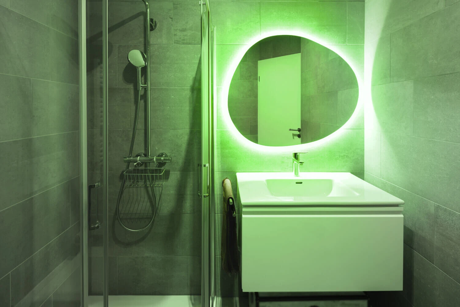 Premium 24V RGB COB LED Streifen IP65 Funk-Set & Netzteil 1m – Bild 7