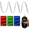 Premium 24V RGB COB LED Streifen IP20 Funk-Set Schwarz & Netzteil 1m