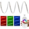 Premium 24V RGB COB LED Streifen IP20 Funk-Set Weiß & Netzteil 1m
