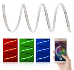 Premium 24V RGB COB LED Streifen IP20 Smart Home-Set Zigbee Controller & Netzteil 1m