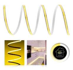 Premium 24V COB LED Streifen IP20 Gelb Smart Home-SET & Netzteil Zigbee Controller 1m