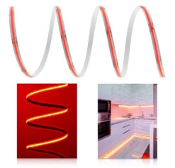 Premium 24V COB LED Streifen IP20 Rot 1m