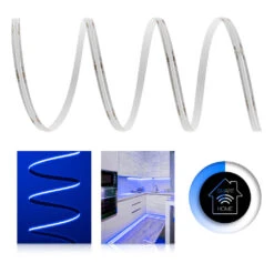 Premium 24V COB LED Streifen IP20 Blau Smart Home-SET & Netzteil Zigbee Controller 1m