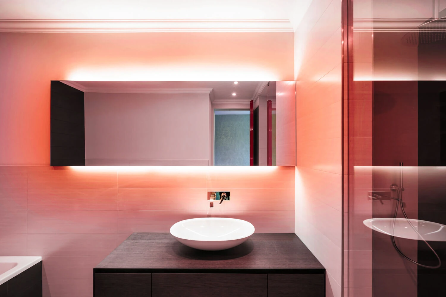 Premium 24V COB LED Streifen IP65 Rot Funk-SET & Netzteil 1-7m 72W 1m – Bild 4