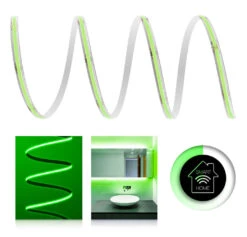 Premium 24V COB LED Streifen IP65 Grün Smart Home-SET & Netzteil Zigbee Controller 1m