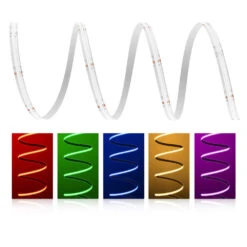 Premium 24V RGB-WW COB LED Streifen IP65 1m