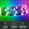 SET 5V RGB IC LED Streifen, IP20, 30 LED/m, 30 IC/m, Weiß 0,5 M Bluetooth USB Smarthome Steuerung USB-Netzteil 2A