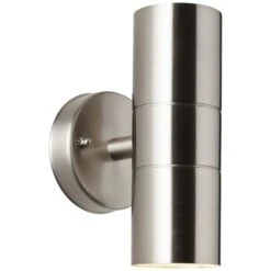 Brilliant 96230/82 Hanni Außenwandleuchte, 2-flammig (Up/Down) Edelstahl